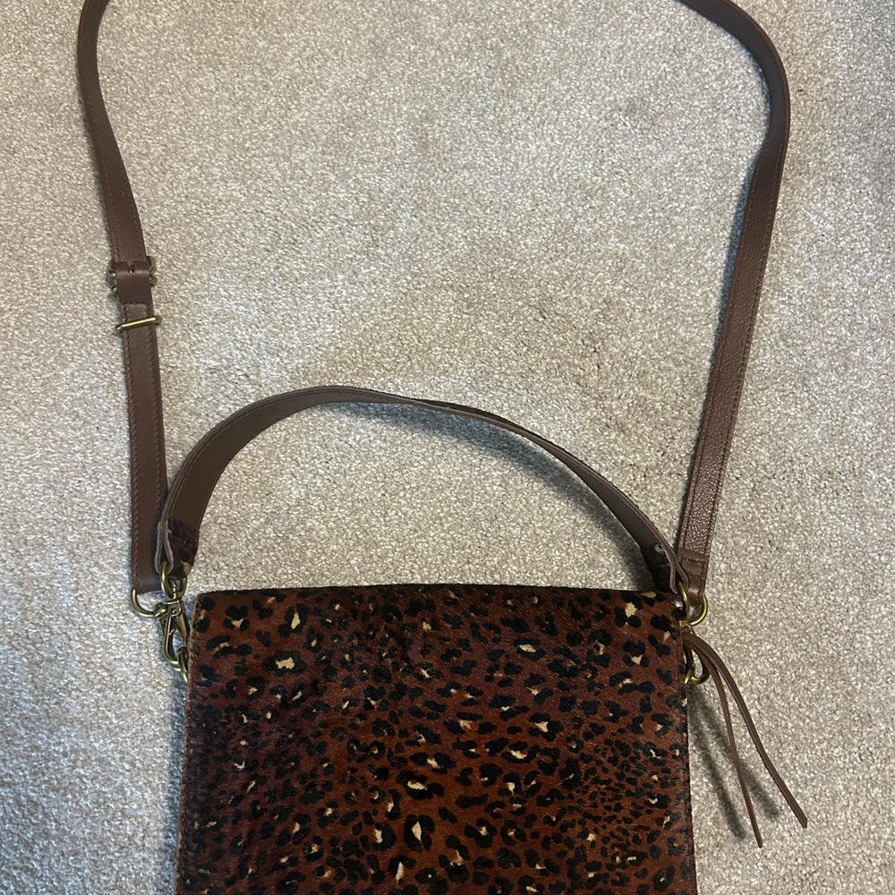 Madewell calf skin leopard cross body